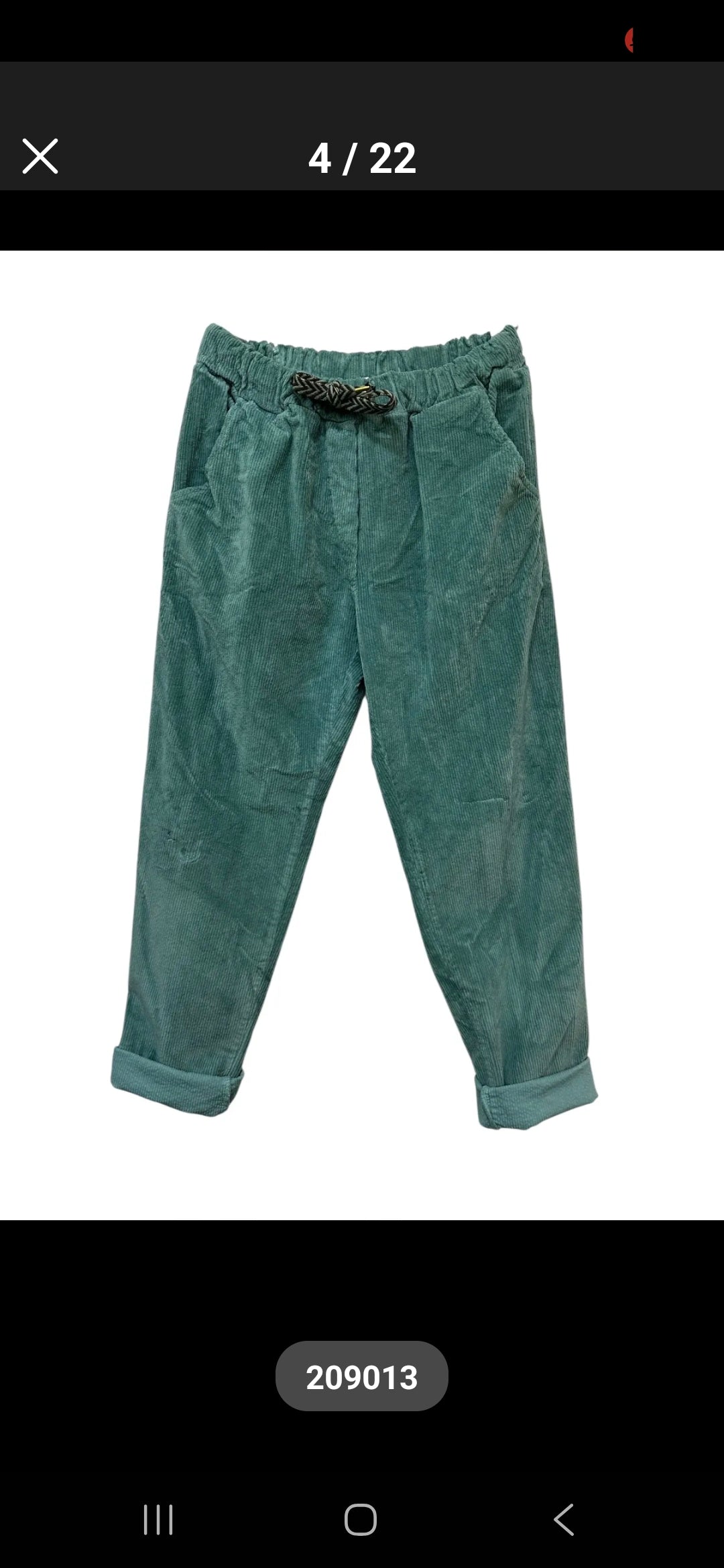 Pantalon Velours , Taille Unique , 38-44
