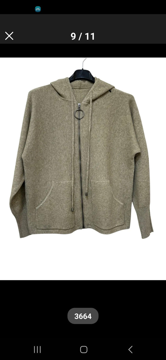 Gilet capuche zippé